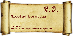 Nicolau Dorottya névjegykártya